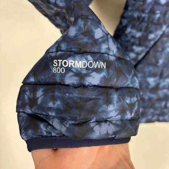 Eddie Bauer First Ascent Goose Down 800 Puffer Jacket Women’s Size M Blue Hooded - Picture 4 of 9